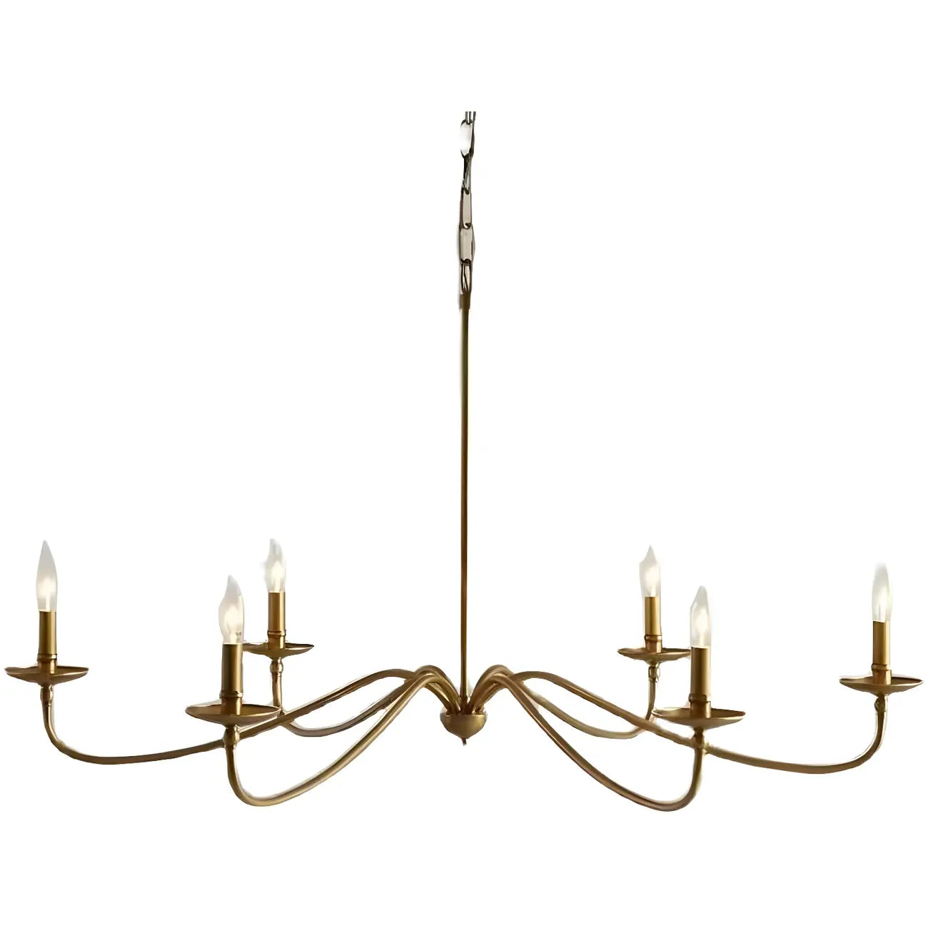 Industrial 6-Light Metal Vintage Candelabra Chandelier