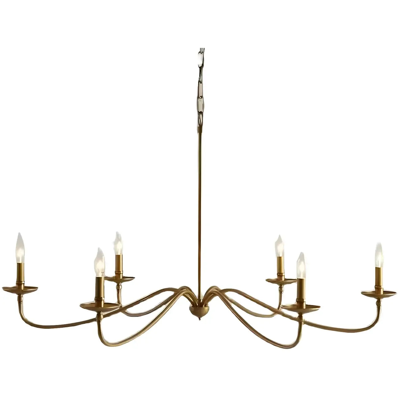 Industrial 6-Light Metal Vintage Candelabra Chandelier