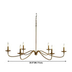 Industrial 6-Light Metal Vintage Candelabra Chandelier