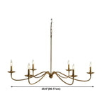 Industrial 6-Light Metal Vintage Candelabra Chandelier