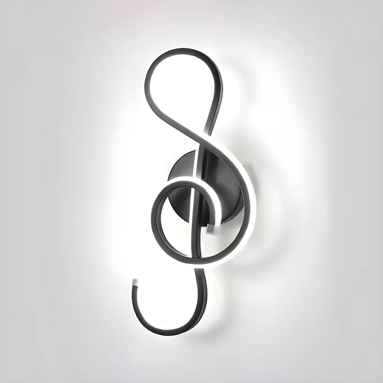 Unique Black Linear Flowing LED Wall Sconce for Living Room