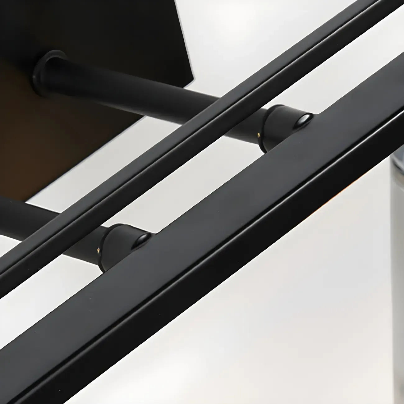 3-Light Modern Straight Bell Glass Black Vanity Light for Bathroom