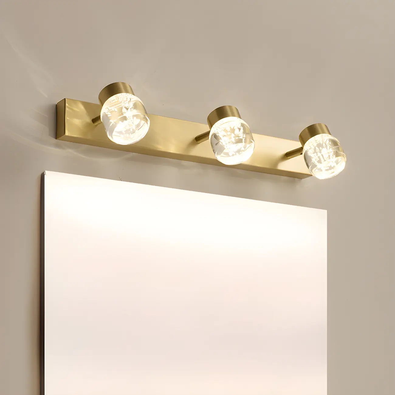 Modern Gold Metal Bathroom Vanity Light
