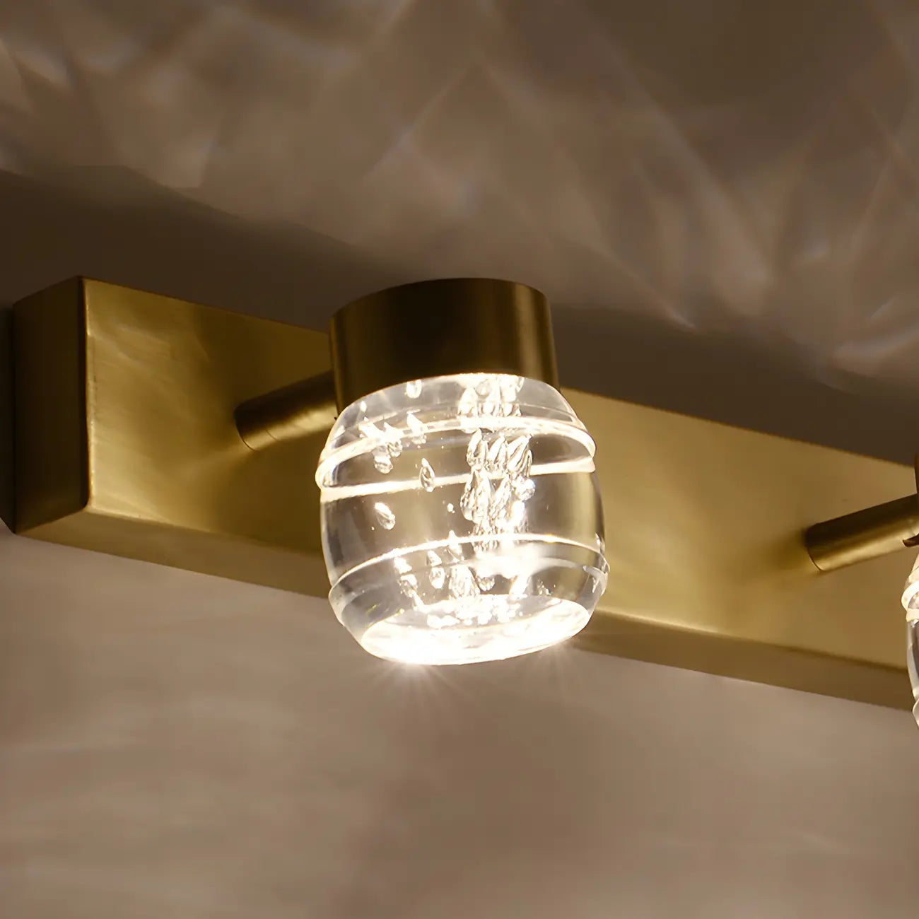Modern Gold Metal Bathroom Vanity Light