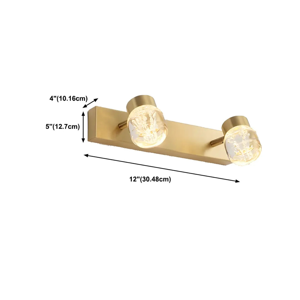 Modern Gold Metal Bathroom Vanity Light