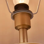 HomeyFad Classical Light Yellow Fabric Shade Floral Ceramic Table Lamp