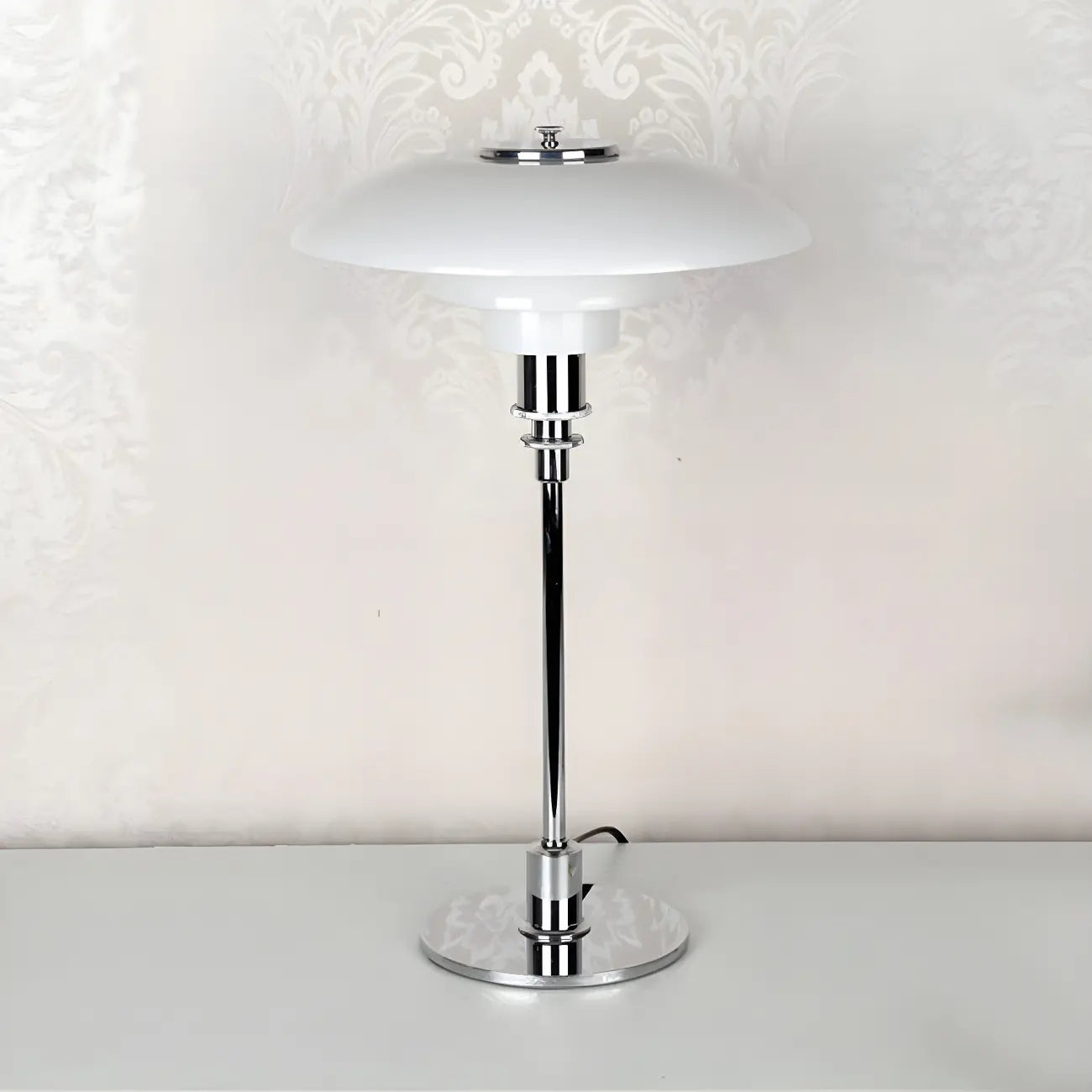 HomeyFad Post-Modern Tiered LED Table Lamp with Built-In Power