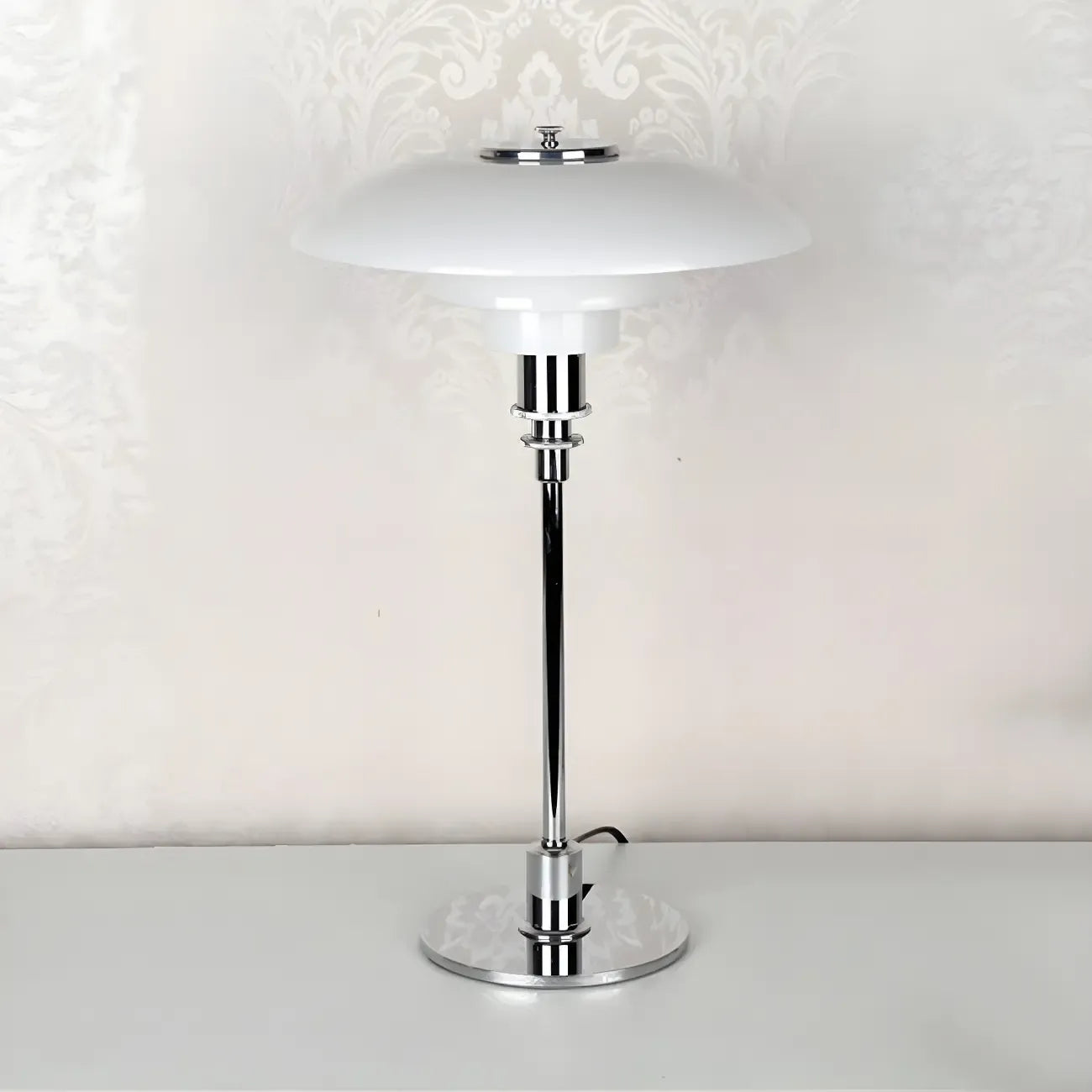 HomeyFad Post-Modern Tiered LED Table Lamp with Built-In Power
