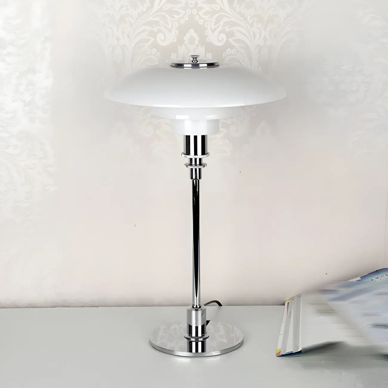 HomeyFad Post-Modern Tiered LED Table Lamp with Built-In Power