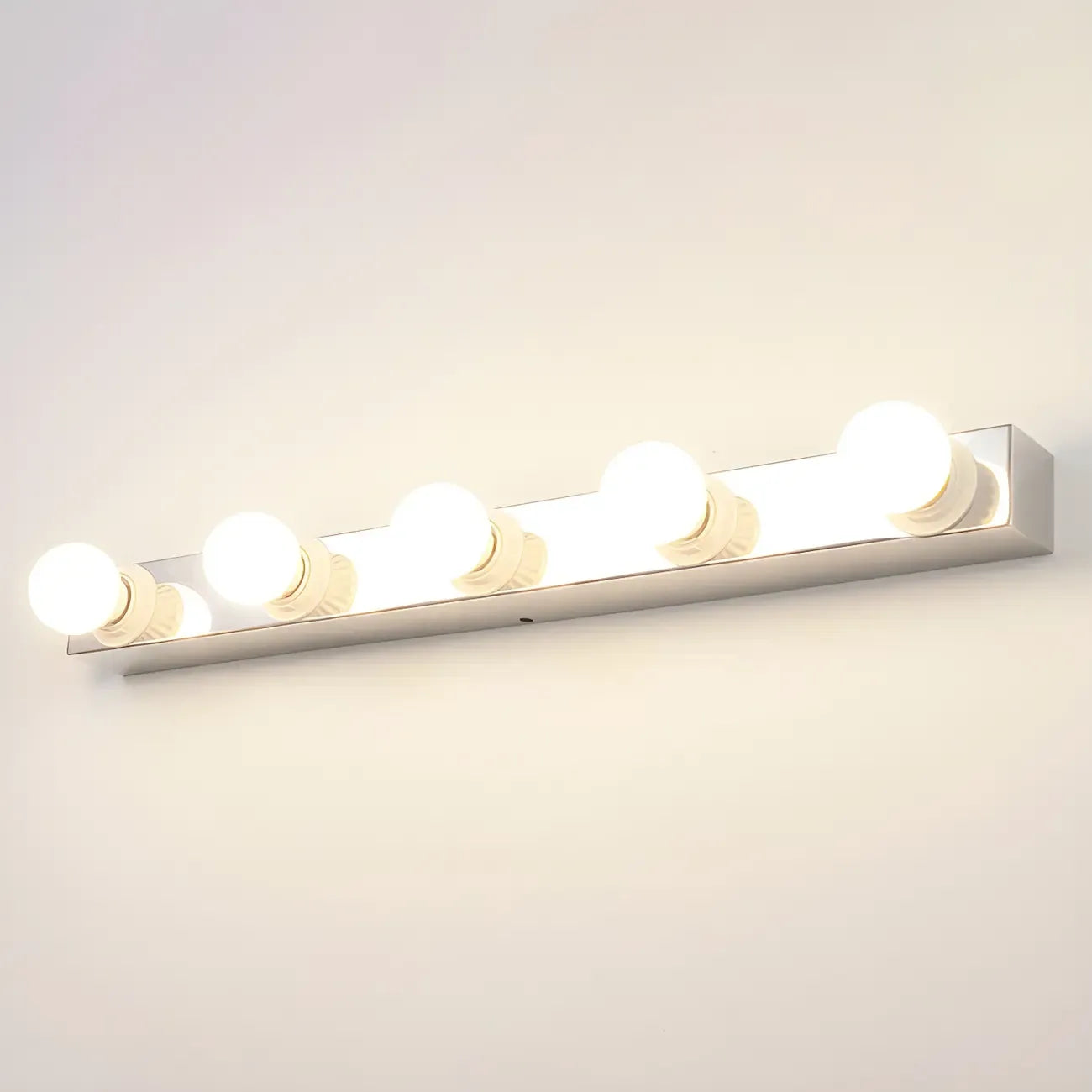 Modern Chrome Globe Bulb Bathroom Vanity Light