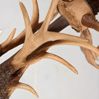Gold Antler Shape Resin Rustic Chandelier Lighting