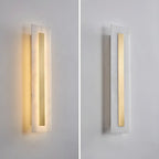 Modern Brass Oval Stone Wall Sconce Dimmable LED for Bedroom