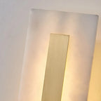 Modern Brass Oval Stone Wall Sconce Dimmable LED for Bedroom