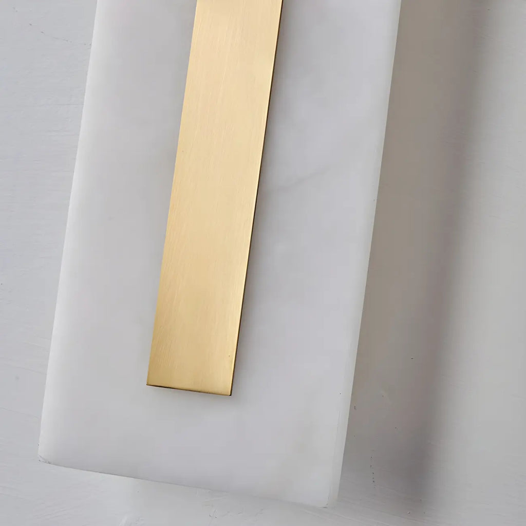 Modern Brass Oval Stone Wall Sconce Dimmable LED for Bedroom