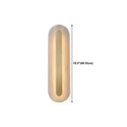 Modern Brass Oval Stone Wall Sconce Dimmable LED for Bedroom