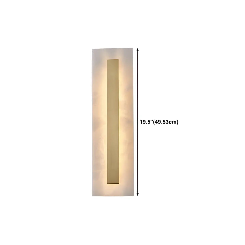 Modern Brass Oval Stone Wall Sconce Dimmable LED for Bedroom