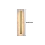 Modern Brass Oval Stone Wall Sconce Dimmable LED for Bedroom