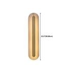 Modern Brass Oval Stone Wall Sconce Dimmable LED for Bedroom