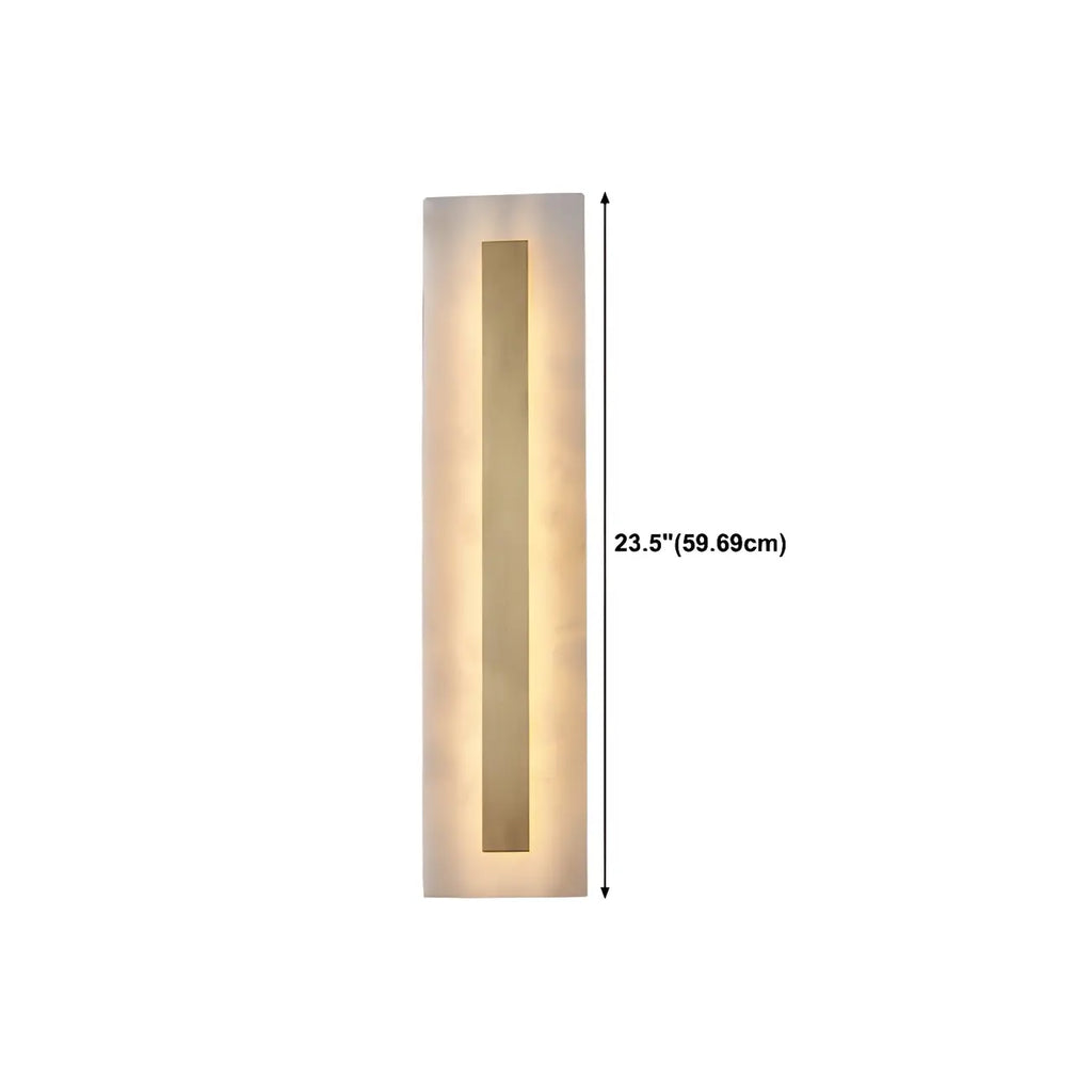 Modern Brass Oval Stone Wall Sconce Dimmable LED for Bedroom