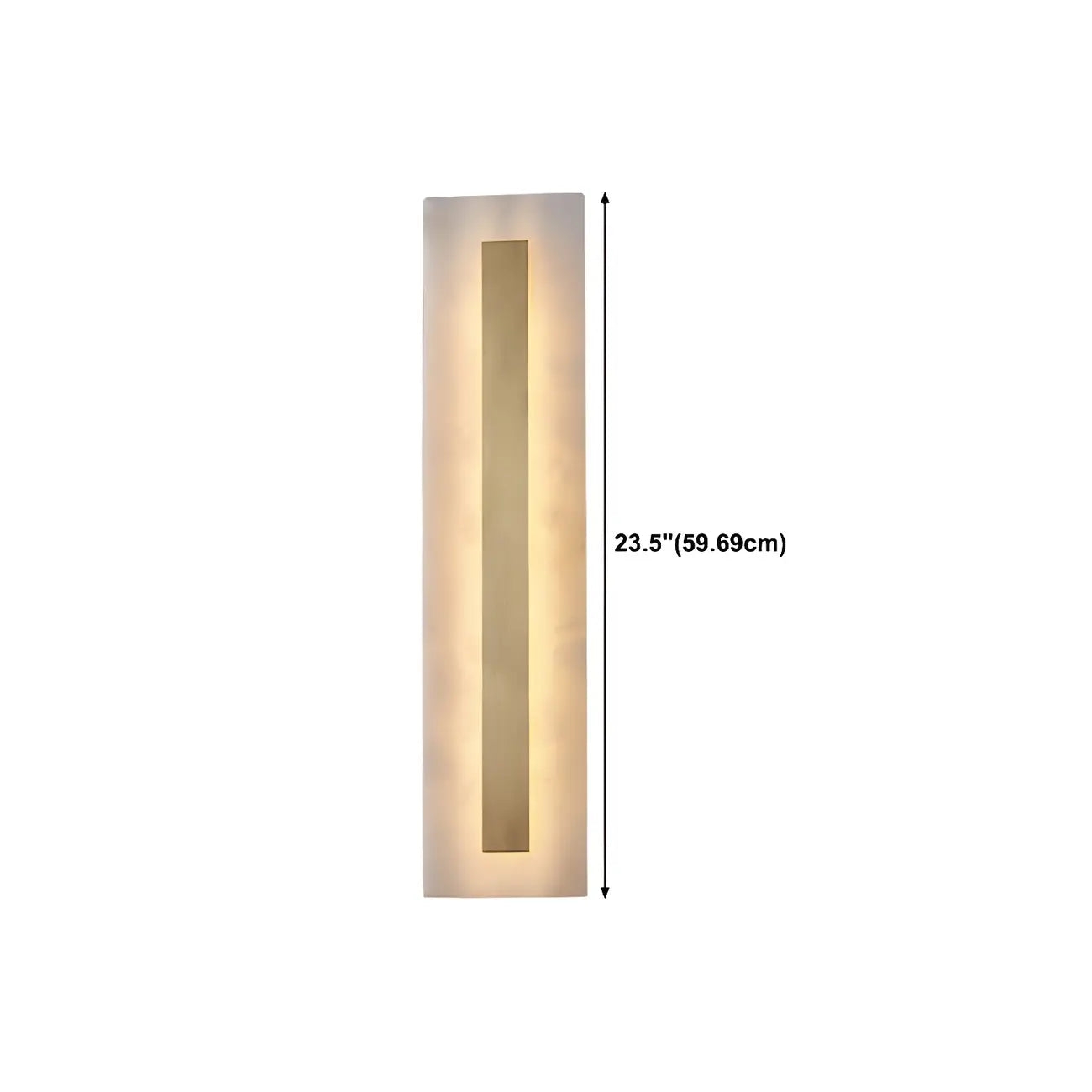 Modern Brass Oval Stone Wall Sconce Dimmable LED for Bedroom