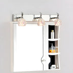 Classic Chrome Glass Shade Adjustable Vanity Light for Bathroom