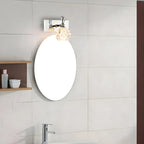 Classic Chrome Glass Shade Adjustable Vanity Light for Bathroom