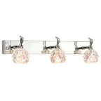 Classic Chrome Glass Shade Adjustable Vanity Light for Bathroom
