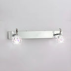 Classic Chrome Glass Shade Adjustable Vanity Light for Bathroom
