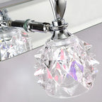 Classic Chrome Glass Shade Adjustable Vanity Light for Bathroom