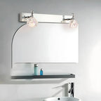 Classic Chrome Glass Shade Adjustable Vanity Light for Bathroom