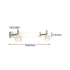 Classic Chrome Glass Shade Adjustable Vanity Light for Bathroom