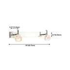 Classic Chrome Glass Shade Adjustable Vanity Light for Bathroom