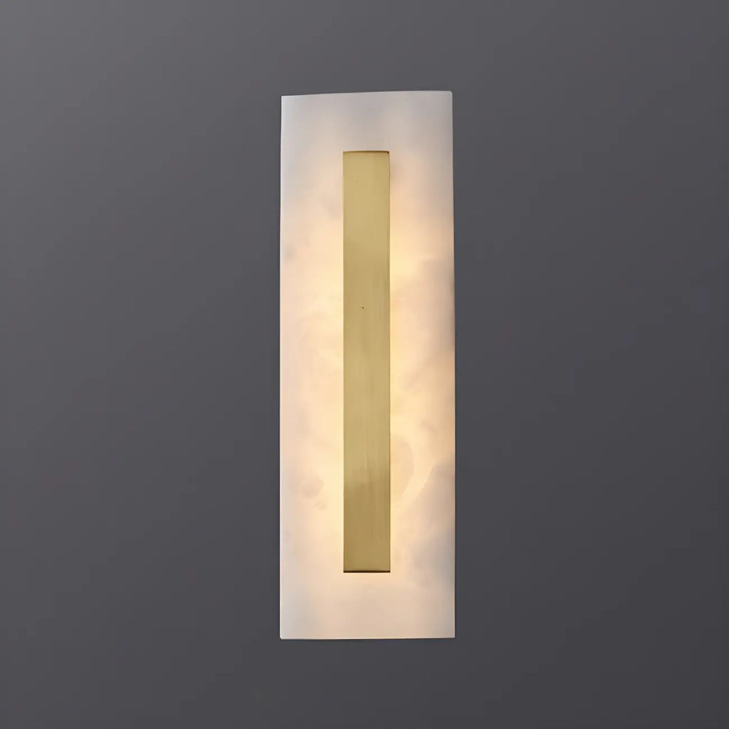 Modern Brass Oval Stone Wall Sconce Dimmable LED for Bedroom