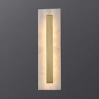Modern Brass Oval Stone Wall Sconce Dimmable LED for Bedroom