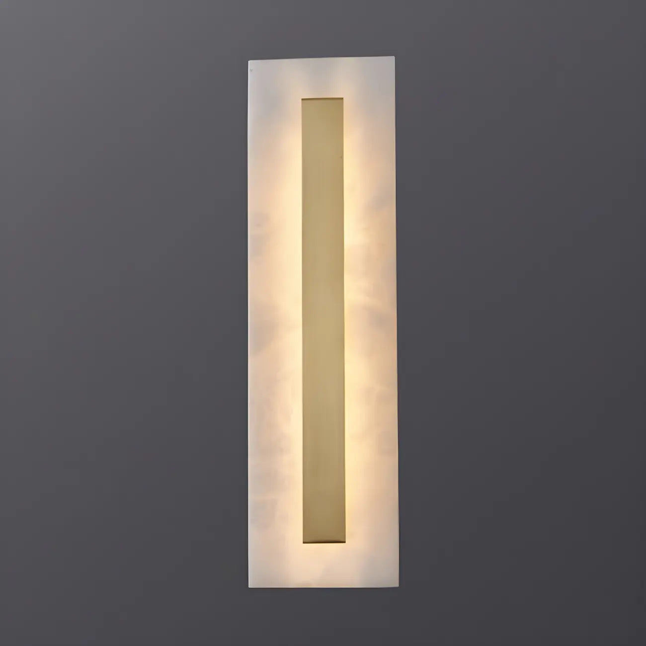 Modern Brass Oval Stone Wall Sconce Dimmable LED for Bedroom