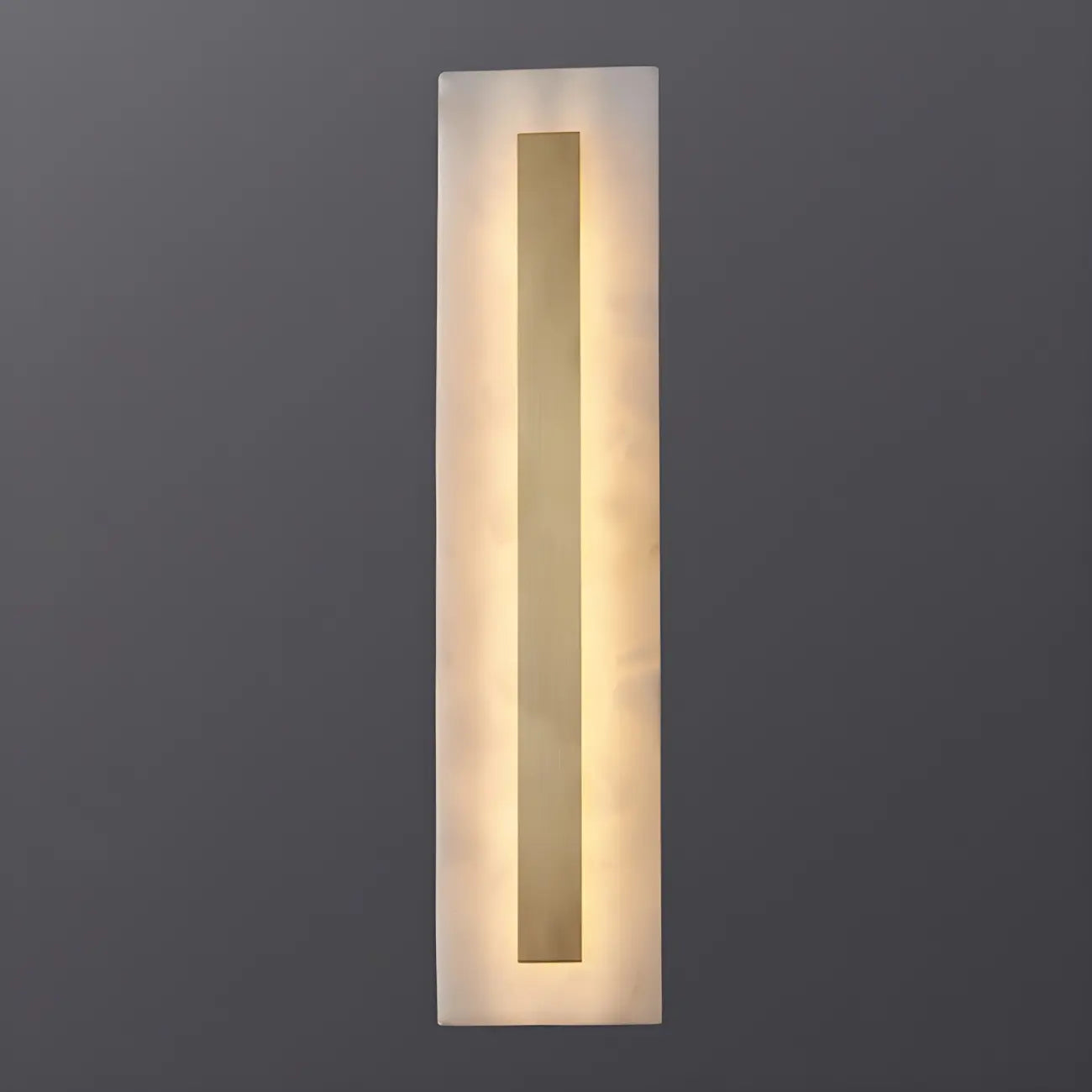 Modern Brass Oval Stone Wall Sconce Dimmable LED for Bedroom