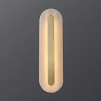 Modern Brass Oval Stone Wall Sconce Dimmable LED for Bedroom