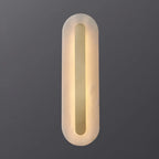 Modern Brass Oval Stone Wall Sconce Dimmable LED for Bedroom