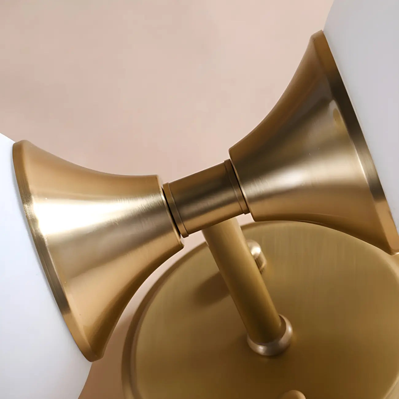 Gold Modern Dual Globe Glass Wall Vanity Light for Bathroom