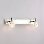 Classic Chrome Glass Shade Adjustable Vanity Light for Bathroom