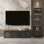 Living Room White Metal Frame Glass Doors Display Cabinet