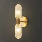 Unique Gold Up Down Wall Mounted Prismatic Glass Vanity Light