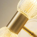 Unique Gold Up Down Wall Mounted Prismatic Glass Vanity Light