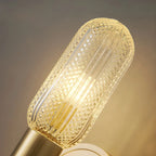 Unique Gold Up Down Wall Mounted Prismatic Glass Vanity Light