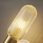 Unique Gold Up Down Wall Mounted Prismatic Glass Vanity Light