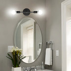 Modern 2-Light Globe Metal Bathroom Vanity Light