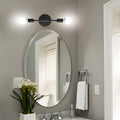 Modern 2-Light Globe Metal Bathroom Vanity Light