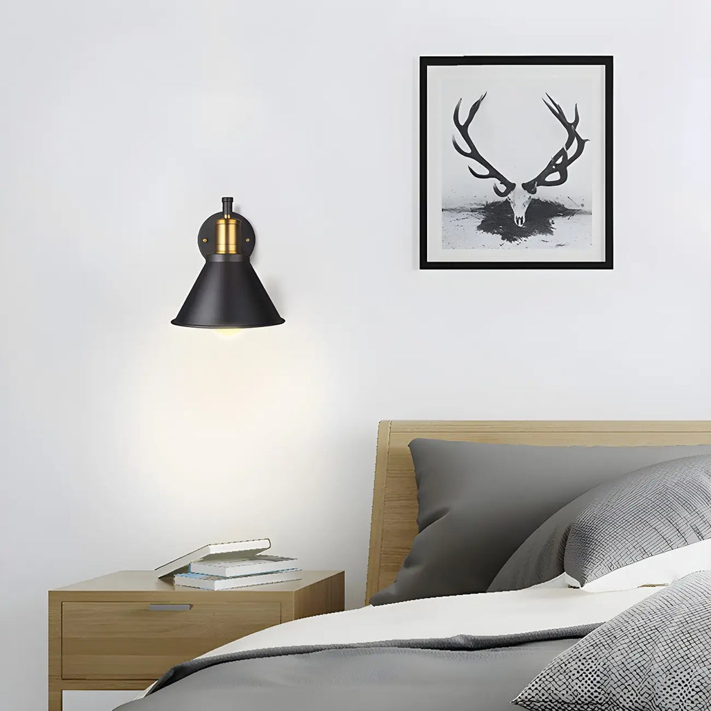 Cone Industrial Vanity Light for Bathroom Wall