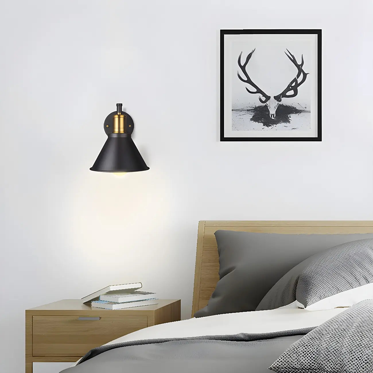 Cone Industrial Vanity Light for Bathroom Wall