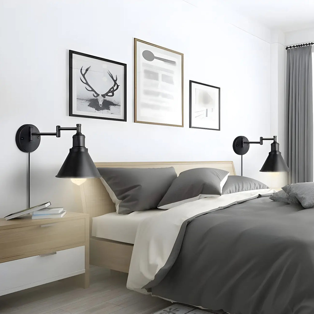 Cone Industrial Vanity Light for Bathroom Wall